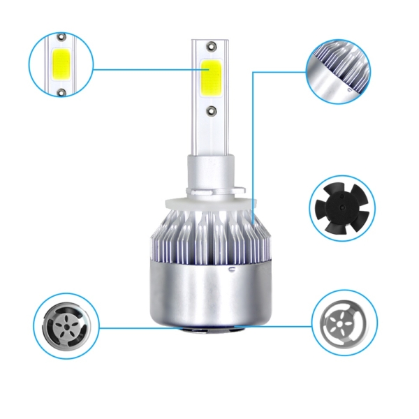 Lâmpada Super Led C6 Hb4/9006 6000K Branco frio - Image 4