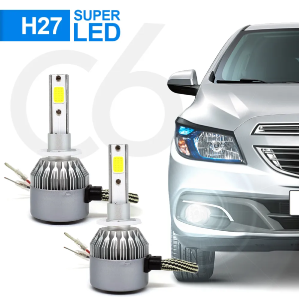 Lâmpada Super Led C6 H27/880 6000K Branco Frio
